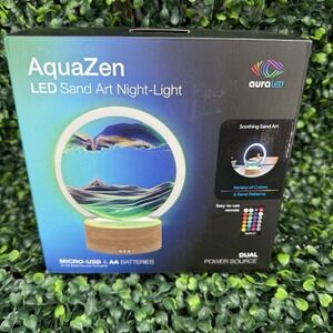 Sand Art Moving LED Night-Light RGB AquaZen Remote Colorful Soothing Decorative